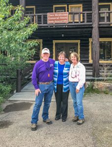 Jack and Anna with Colleen Day @ Two Medicine General Store in Glacier NP